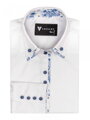 Damen Hemd Slim Fit VS-DK1902 weiß gemustert