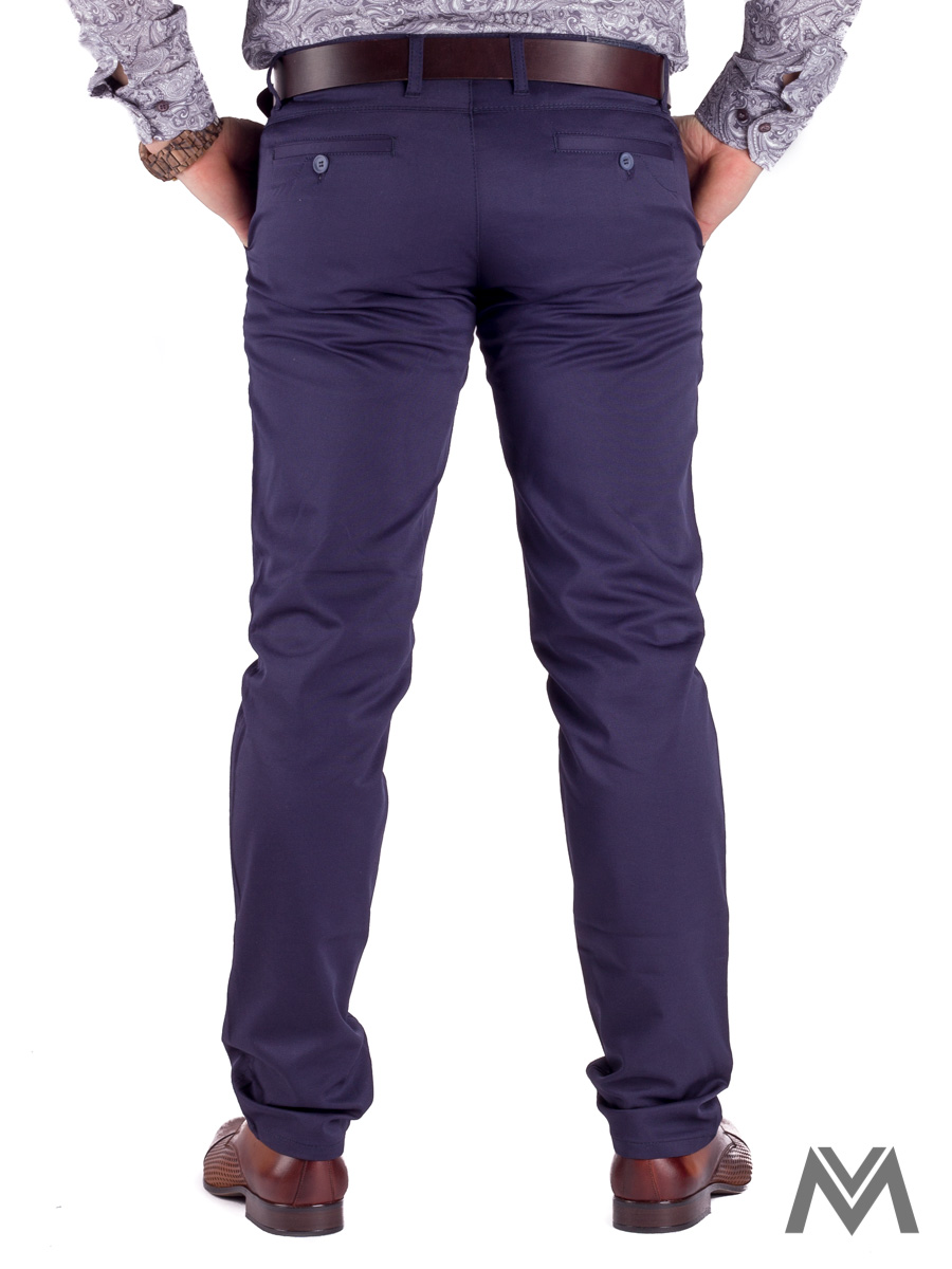 Spodnie męskie slim fit ciemno-niebieskie eleganckie slim fit, spodnie męskie, ciemno-niebieskie, eleganckie, luksusowe, wygodne, praktyczne