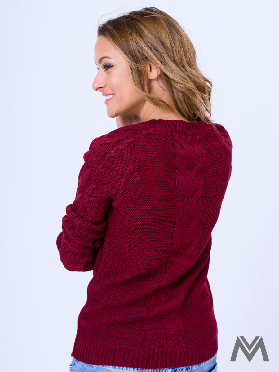 damski sweter, sweter, kardigan, sweterek, nowoczesny, piękny, stylowy, elegancki, prezent świąteczny, prezent, dla niej, bordo