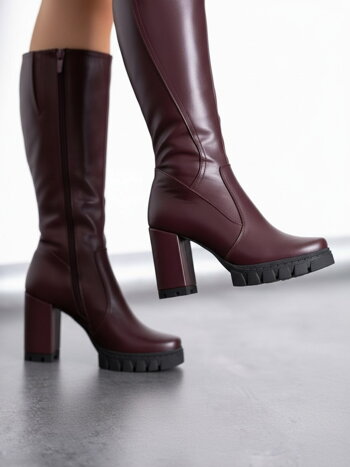 cizmy-damske-kozene-bordove
