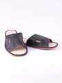 Offene Herren Leder-Hausschuhe Modell 2A dunkelbraun