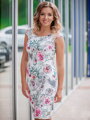 VERSABE Damen Bleistiftkleid VS-SA-1853 mit Blumenmuster