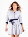 Damen Blusenkleid VS-DS-1841 mit Blumenmuster