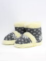 Warme Pantoffeln Modell 48 aus Schafwolle grau
