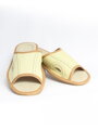Offene Herren Leder-Hausschuhe Modell 2B beige