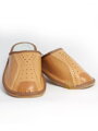 Moderne Herren Leder-Hausschuhe Modell 10A hellbraun