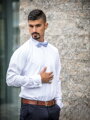 Smokingová pánska biela košeľa VSB1855 