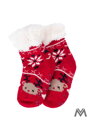 Thermosocken "Rentier" für Babys rot