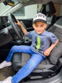 Chlapčenské modro-sivé tričko s krátkym rukávom 
