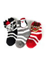 Fröhliche Kinder Socken Rentier rot-weiß