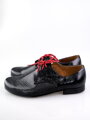 Festliche Jungen Halbschuhe 99A schwarz lackiert