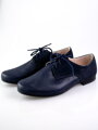 Jungen-Kinder-Social-Lederschuhe 99A blaues Nubuk-Muster
