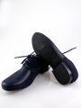 Jungen-Kinder-Social-Lederschuhe 99A blaues Nubuk-Muster