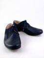 Jungen-Kinder-Social-Lederschuhe 99A blaues Nubuk-Muster