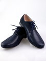 Jungen-Kinder-Social-Lederschuhe 99A blaues Nubuk-Muster