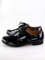 Chlapčenské detské spoločenské kožené topánky 99 L čierne