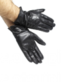 Herren schwarze Lederhandschuhe Modell 1
