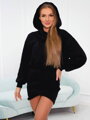 Damen warme Kleid 9432 schwarz