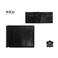 Herren Geld-Klammer-Geldbörse Wild PP-N55039-WGN schwarz