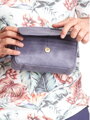 Herren Leder ETUE Tasche 317-TGH NAVY blau