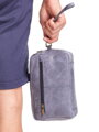Herren Leder ETUE Tasche 317-TGH NAVY blau