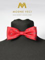 Herren Fliege mit Einstecktuch Modell 19 rot Paisley