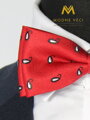 Herren Fliege mit Einstecktuch Modell 19 rot Paisley