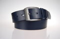 Luxuriöser Herrengürtel aus dunkelblauem Leder, 4 cm