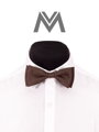 Herren Fliege mit Einstecktuch Modell 50 dunkelbraun