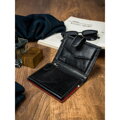 Pánska kožená peňaženka 326L-RBA-D čierno-červená