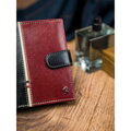 Pánska kožená peňaženka 326L-RBA-D čierno-červená