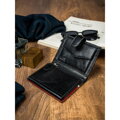 Herren Leder-Geldbörse Rovicky 326L-RBA-D schwarz-rot