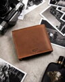 Geschenkset Lederbrieftasche und Schlüsselanhänger in der Farbe Braun PTN SET-M-N994-CHM