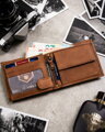 Geschenkset Lederbrieftasche und Schlüsselanhänger in der Farbe Braun PTN SET-M-N994-CHM