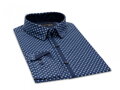 Luxus Herren Hemd VS-PK-1906 dunkelblau mit Barockmuster