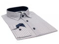 Luxus Herren Hemd VS-PK-1907 weiß mit Muster