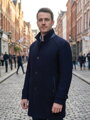 Luxus Herren Mantel dunkelblau