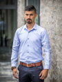 Pánska košeľa k rifliam VSB1853 svetlý jeans
