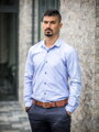Pánska košeľa k rifliam VSB1853 svetlý jeans