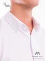 VERSABE Luxuriöses Herrenhemd mit Manschette SLIM FIT STRIH VS-PK-1712 weiß 
