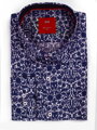 Herrenhemd 24-021 mit blauem Muster
