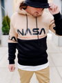Pánska mikina NASA béžovo-čierna