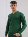 Pullover N16 mit V-Ausschnitt grün