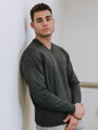 Man Pullover N07 dunkelgrau