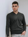 Man Pullover N07 dunkelgrau