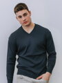 Man Pullover dunkelblau 05