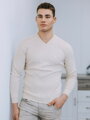 Herren bequemer Pullover N19 creme