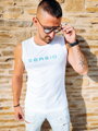 SEASID weißes ärmelloses Tanktop für Herren