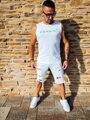 SEASID weißes ärmelloses Tanktop für Herren