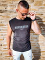 Herren-Tanktop ohne Ärmel NEVER STOP schwarz oversized